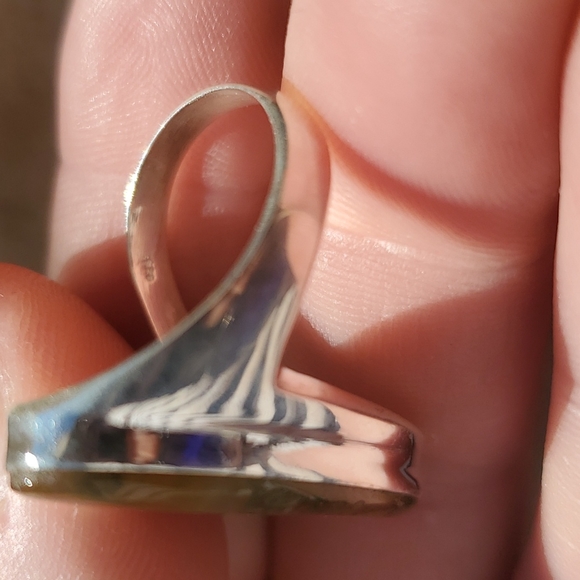 New Men's Bloodstone 925 Silver Ring. - Picture 7 of 12